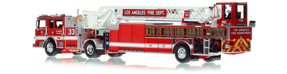 City of Los Angeles Pierce Arrow XT Truck 33 scale model is hand-crafted and intricately detailed.