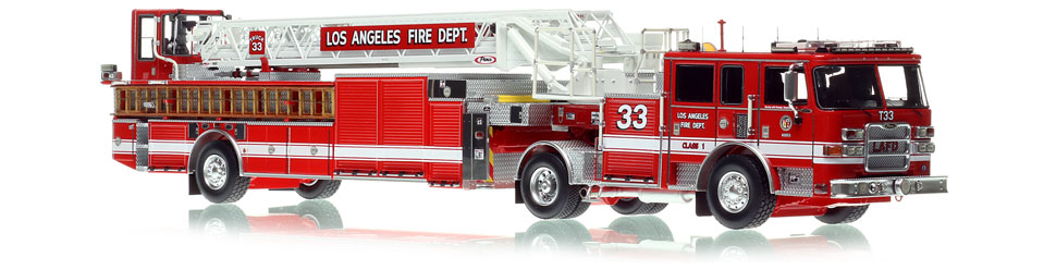 The first museum grade scale model of the Los Angeles Fire Department Pierce Arrow XT Truck 33