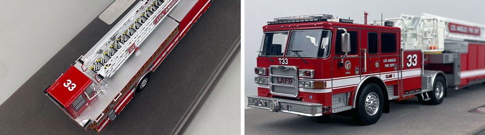 Closeup pictures 3-4 of the City of Los Angeles Fire Department Pierce Truck 33 scale model