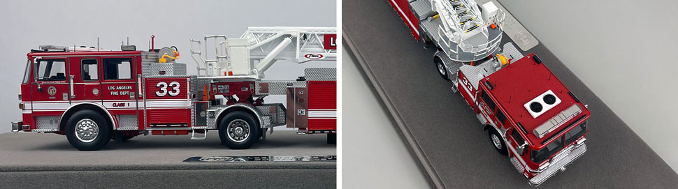 Closeup pictures 5-6 of the City of Los Angeles Fire Department Pierce Truck 33 scale model