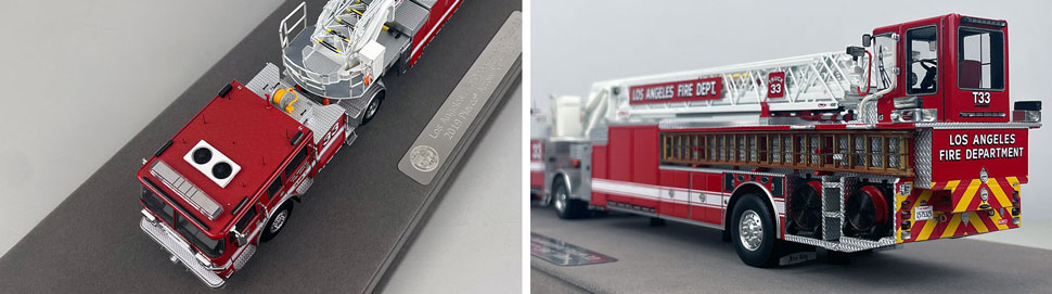 Closeup pictures 7-8 of the City of Los Angeles Fire Department Pierce Truck 33 scale model