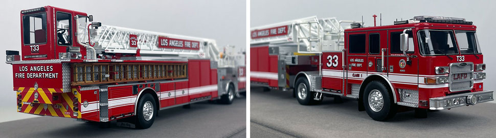 Closeup pictures 11-12 of the City of Los Angeles Fire Department Pierce Truck 33 scale model