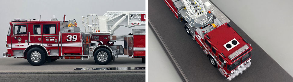 Closeup pictures 5-6 of the City of Los Angeles Fire Department Pierce Truck 39 scale model