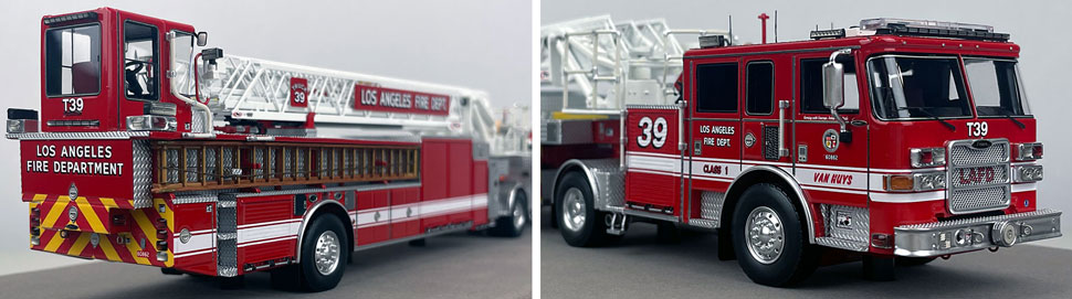 Closeup pictures 11-12 of the City of Los Angeles Fire Department Pierce Truck 39 scale model