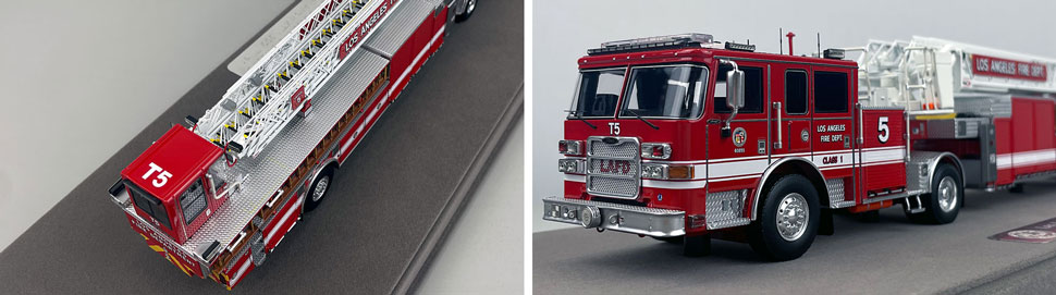 Closeup pictures 3-4 of the City of Los Angeles Fire Department Pierce Truck 5 scale model