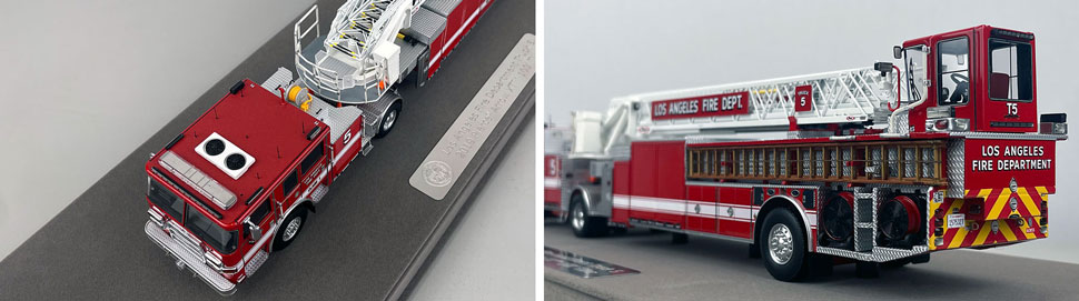 Closeup pictures 7-8 of the City of Los Angeles Fire Department Pierce Truck 5 scale model