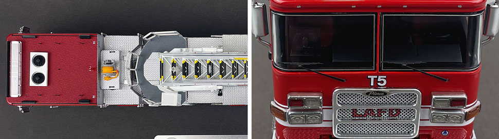 Closeup pictures 13-14 of the City of Los Angeles Fire Department Pierce Truck 5 scale model