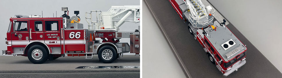 Closeup pictures 5-6 of the City of Los Angeles Fire Department Pierce Truck 66 scale model