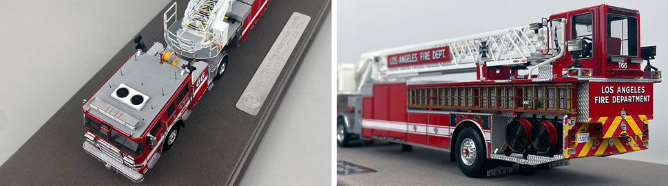 Closeup pictures 7-8 of the City of Los Angeles Fire Department Pierce Truck 66 scale model