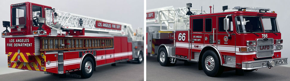 Closeup pictures 11-12 of the City of Los Angeles Fire Department Pierce Truck 66 scale model