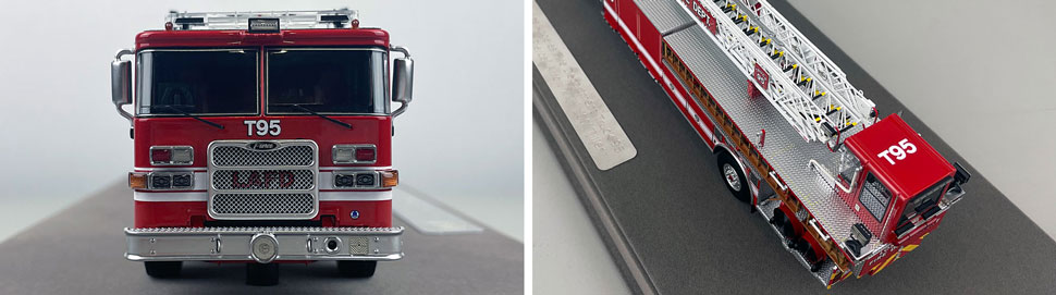 Closeup pictures 1-2 of the City of Los Angeles Fire Department Pierce Truck 95 scale model