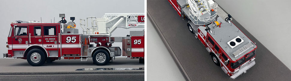 Closeup pictures 5-6 of the City of Los Angeles Fire Department Pierce Truck 95 scale model