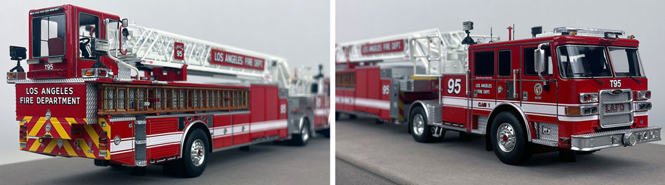 Closeup pictures 11-12 of the City of Los Angeles Fire Department Pierce Truck 95 scale model