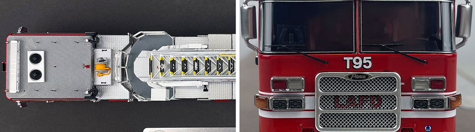 Closeup pictures 13-14 of the City of Los Angeles Fire Department Pierce Truck 95 scale model