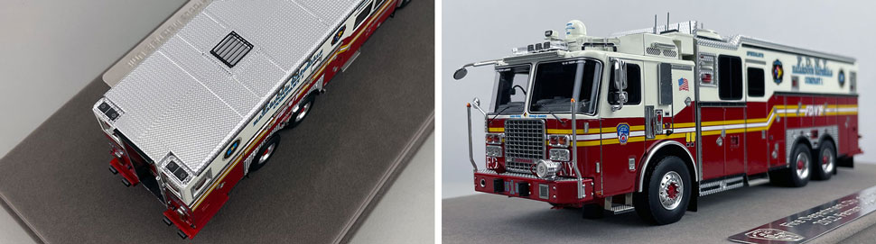 1:50 scale FDNY 2022 Ferrara Haz-Mat 1 close up pictures 3-4