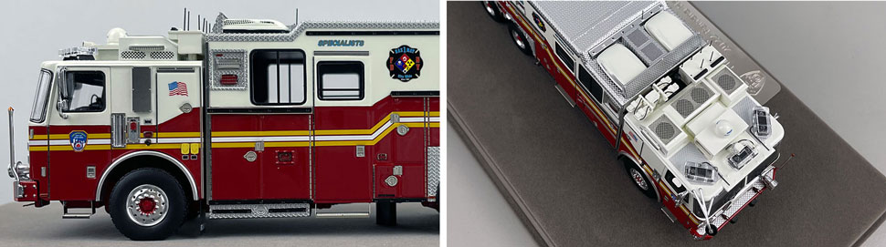 1:50 scale FDNY 2022 Ferrara Haz-Mat 1 close up pictures 5-6