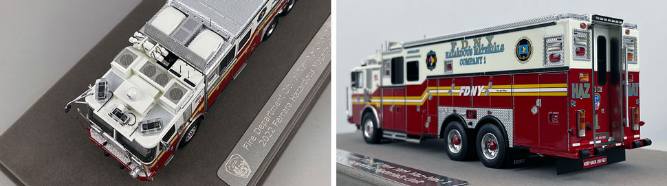 1:50 scale FDNY 2022 Ferrara Haz-Mat 1 close up pictures 7-8