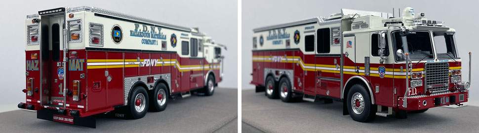 1:50 scale FDNY 2022 Ferrara Haz-Mat 1 close up pictures 11-12