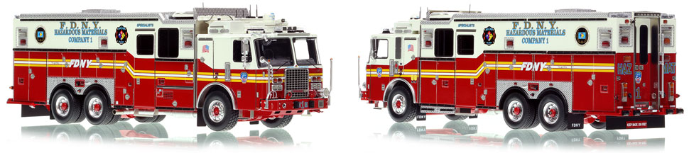 FDNY's 2022 Ferrara Haz-Mat 1 is a museum grade 1:50 scale model FDNY's 2022 Ferrara Haz-Mat 1 is a museum grade 1:50 scale model