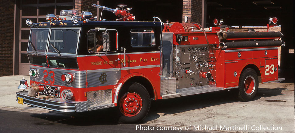 Chicago 1973 Ward LaFrance Engine 23 courtesy of Michael Martinelli Collection