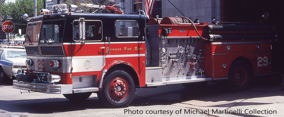 Chicago 1973 Ward LaFrance Engine 29 courtesy of Michael Martinelli Collection