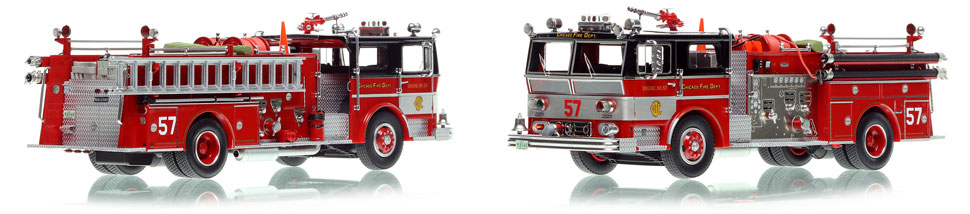 Chicago's 1973 WLF Engine Co. 57 scale model is hand-crafted and intricately detailed.