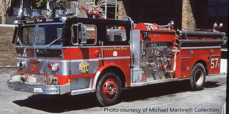 Chicago 1973 Ward LaFrance Engine 57 courtesy of Michael Martinelli Collection