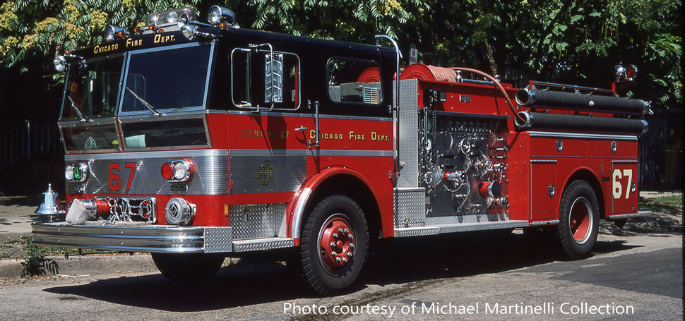 Chicago 1973 Ward LaFrance Engine 67 courtesy of Michael Martinelli Collection