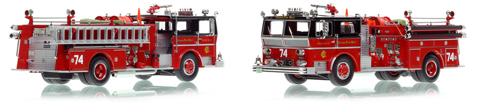 Chicago's 1973 WLF Engine Co. 74 scale model is hand-crafted and intricately detailed.