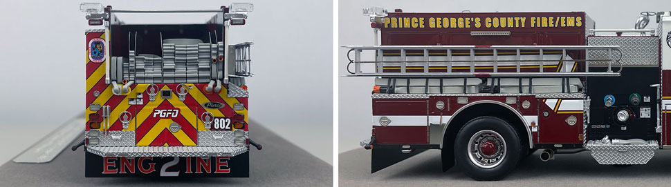 Closeup pictures 9-10 of the Prince George's Fire Department Pierce Enforcer Engine 2 scale model