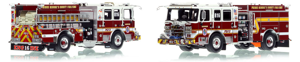 The first museum grade scale model of the PGFD Pierce Enforcer Engine 16