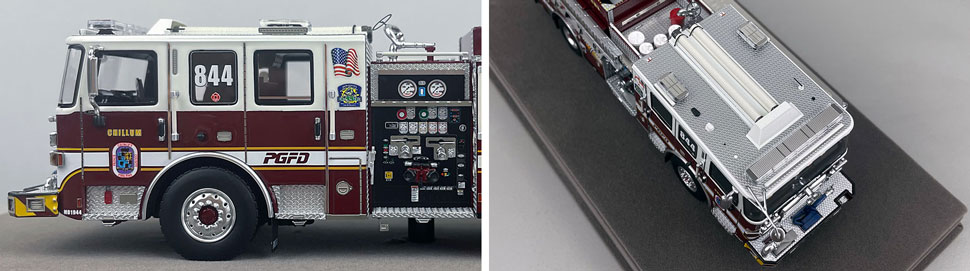 Closeup pictures 5-6 of the Prince George's Fire Department Pierce Enforcer Engine 44 scale model