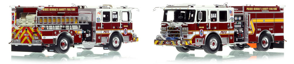 Prince George's County Fire Department Engine 44 scale model is hand-crafted and intricately detailed.