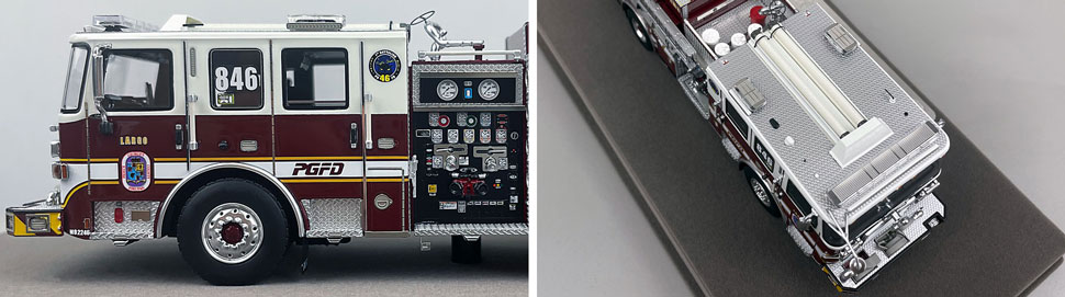 Closeup pictures 5-6 of the Prince George's Fire Department Pierce Enforcer Engine 46 scale model