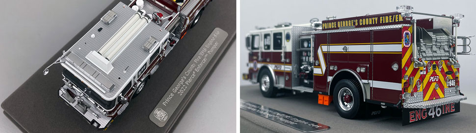 Closeup pictures 7-8 of the Prince George's Fire Department Pierce Enforcer Engine 46 scale model