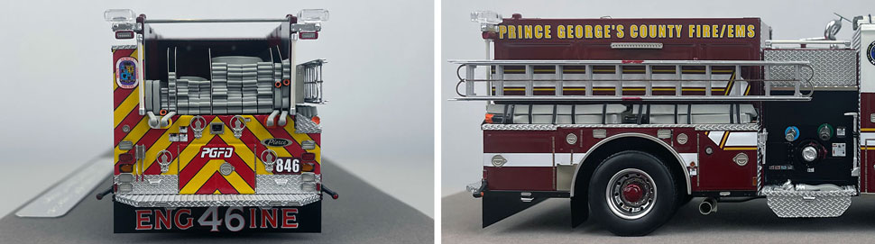 Closeup pictures 9-10 of the Prince George's Fire Department Pierce Enforcer Engine 46 scale model