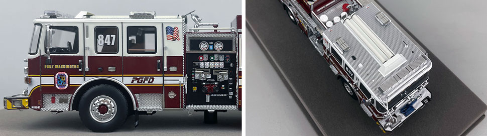 Closeup pictures 5-6 of the Prince George's Fire Department Pierce Enforcer Engine 47 scale model