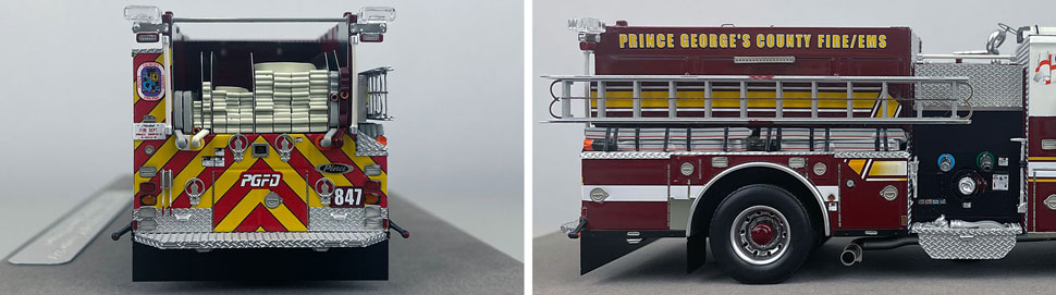 Closeup pictures 9-10 of the Prince George's Fire Department Pierce Enforcer Engine 47 scale model