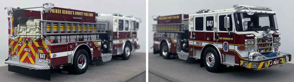 Closeup pictures 11-12 of the Prince George's Fire Department Pierce Enforcer Engine 47 scale model