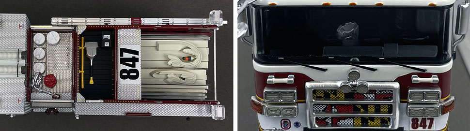 Closeup pictures 13-14 of the Prince George's Fire Department Pierce Enforcer Engine 47 scale model