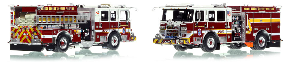 Prince George's County Fire Department Engine 47 scale model is hand-crafted and intricately detailed.