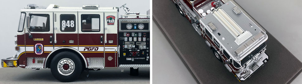 Closeup pictures 5-6 of the Prince George's Fire Department Pierce Enforcer Engine 48 scale model