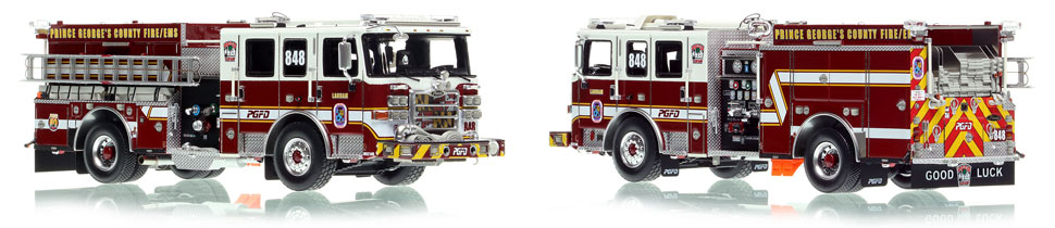 Prince George's County Fire Department Engine 48 scale model is hand-crafted and intricately detailed.