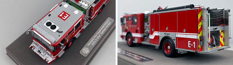 Closeup pictures 7-8 of the Memphis Fire Department E-One Engine 1 scale model