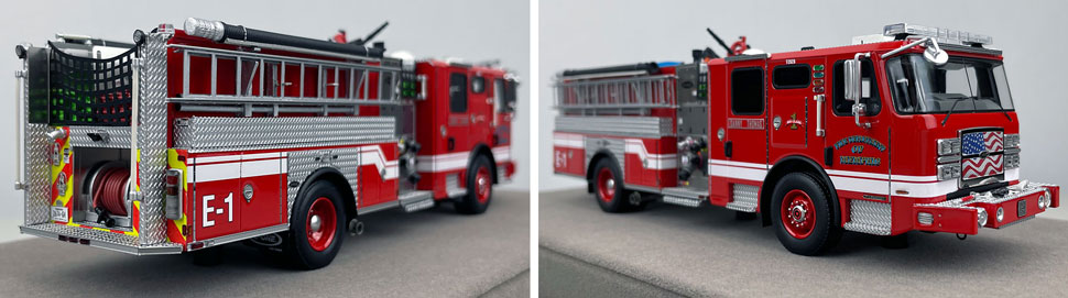 Closeup pictures 11-12 of the Memphis Fire Department E-One Engine 1 scale model