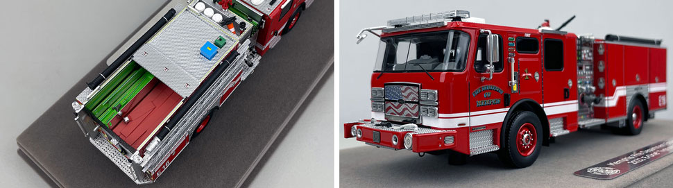 Closeup pictures 3-4 of the Memphis Fire Department E-One Engine 16 scale model