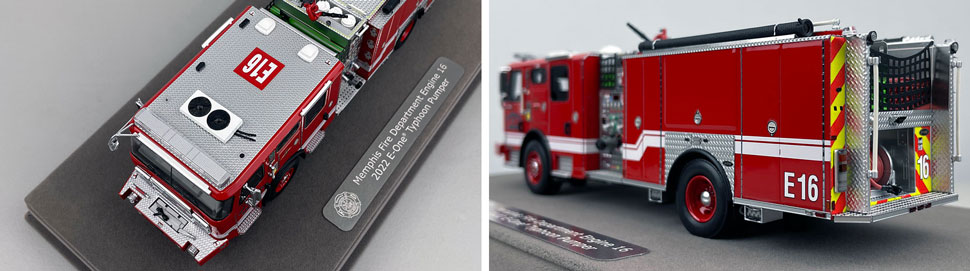 Closeup pictures 7-8 of the Memphis Fire Department E-One Engine 16 scale model