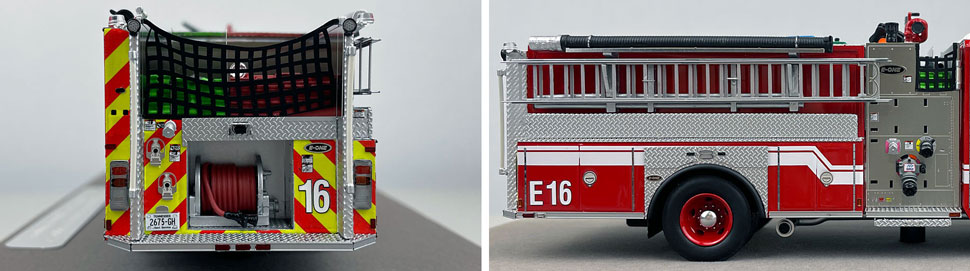 Closeup pictures 9-10 of the Memphis Fire Department E-One Engine 16 scale model