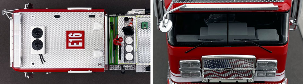 Closeup pictures 13-14 of the Memphis Fire Department E-One Engine 16 scale model