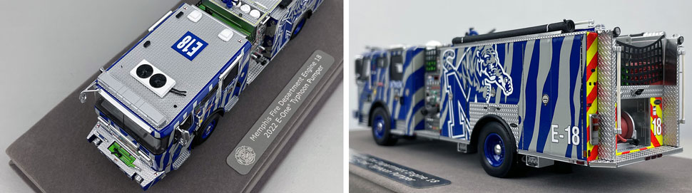 Closeup pictures 7-8 of the Memphis Fire Department E-One Engine 18 scale model